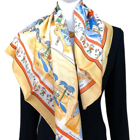 hermes retour a la terre|Retour A La Terre Hermes Scarf by Dumas 90cm Silk.